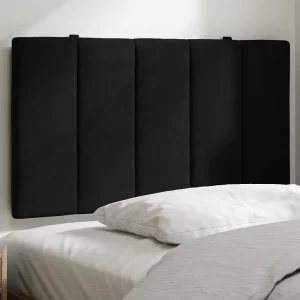 Hoofdbord | Hoofdbordkussen "Hanko" 90 cm fluweel zwart Hoofdbord | Hoofdbordkussen "Hanko" 90 cm fluweel zwart