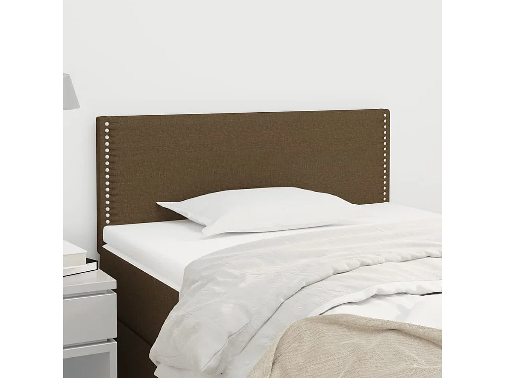 Hoofdbord | Hoofdeinde 100x5x78/88 cm stof donkerbruin
