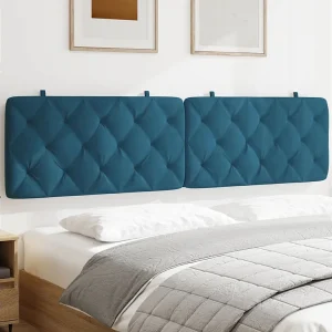 Hoofdbord | Hoofdbordkussen 200 cm fluweel blauw Hoofdbord | Hoofdbordkussen 200 cm fluweel blauw