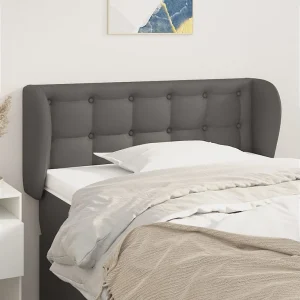 Hoofdbord | Hoofdeinde met randen 103x23x78/88 cm kunstleer grijs Hoofdbord | Hoofdeinde met randen 103x23x78/88 cm kunstleer grijs