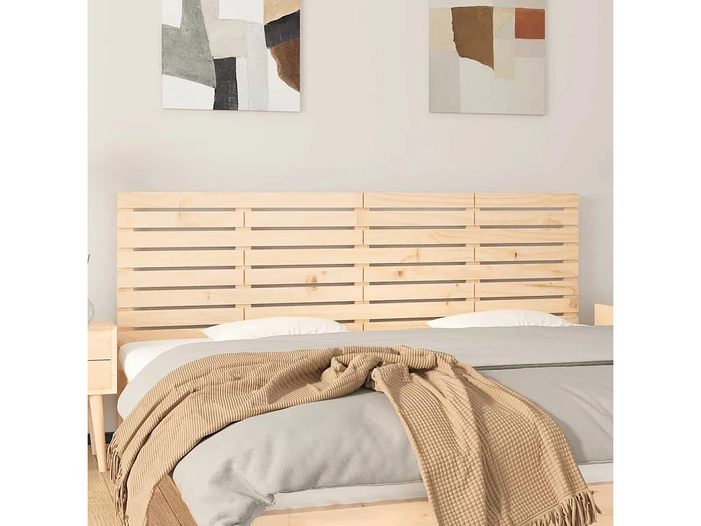 Hoofdbord | Hoofdeinde wandmontage 206x3x63 cm massief grenenhout