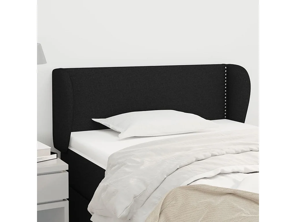 Hoofdbord | Hoofdeinde met randen 103x23x78/88 cm stof zwart