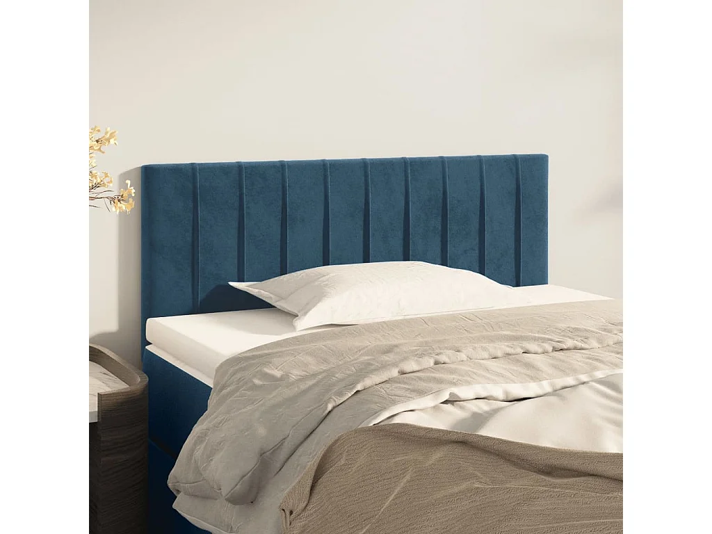 Hoofdbord | Hoofdeinde 80x5x78/88 cm fluweel donkerblauw