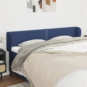 Hoofdbord | Hoofdeinde met randen 183x23x78/88 cm stof blauw