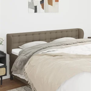 Hoofdbord | Hoofdeinde met randen 183x23x78/88 cm stof taupe