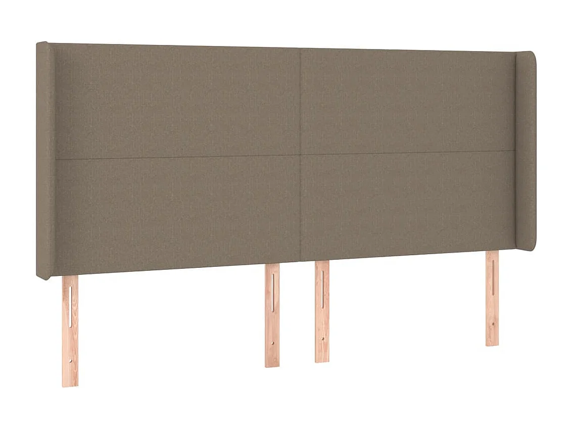 Hoofdbord | Hoofdeinde met randen 183x16x118/128 cm stof taupe