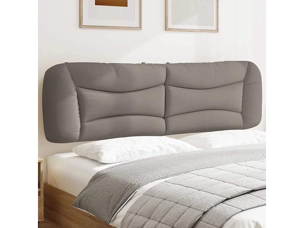 Hoofdbord | Hoofdbordkussen "Hvar" 180 cm stof taupe
