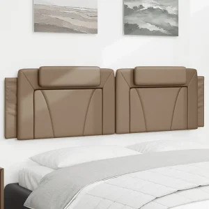 Hoofdbord | Hoofdbordkussen "Viana" 180 cm kunstleer cappuccinokleurig