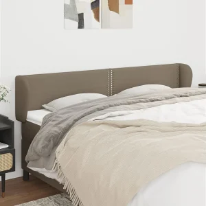 Hoofdbord | Hoofdeinde met randen 183x23x78/88 cm stof taupe