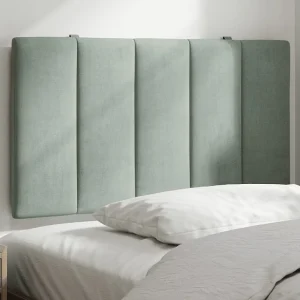 Hoofdbord | Hoofdbordkussen "Hanko" 90 cm velvet lichtgrijs Hoofdbord | Hoofdbordkussen "Hanko" 90 cm velvet lichtgrijs