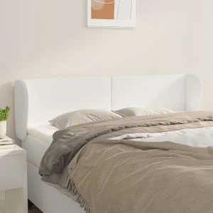 Hoofdbord | Hoofdeinde met randen 147x23x78/88 cm kunstleer wit