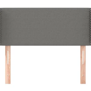 Hoofdbord | Hoofdeinde met randen 103x16x78/88 cm stof donkergrijs Hoofdbord | Hoofdeinde met randen 103x16x78/88 cm stof donkergrijs