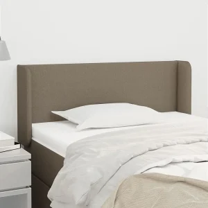 Hoofdbord | Hoofdeinde met randen 103x16x78/88 cm stof taupe Hoofdbord | Hoofdeinde met randen 103x16x78/88 cm stof taupe