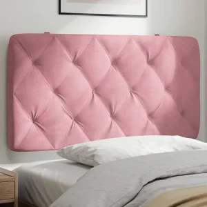 Hoofdbord | Hoofdbordkussen 100 cm fluweel roze Hoofdbord | Hoofdbordkussen 100 cm fluweel roze
