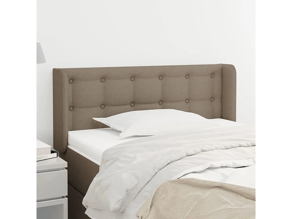 Hoofdbord | Hoofdeinde met randen 93x16x78/88 cm stof taupe