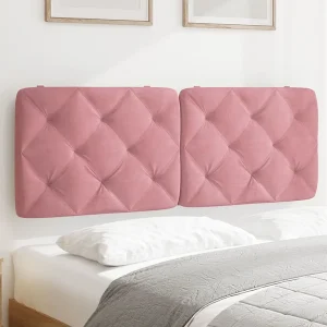 Hoofdbord | Hoofdbordkussen 120 cm fluweel roze
