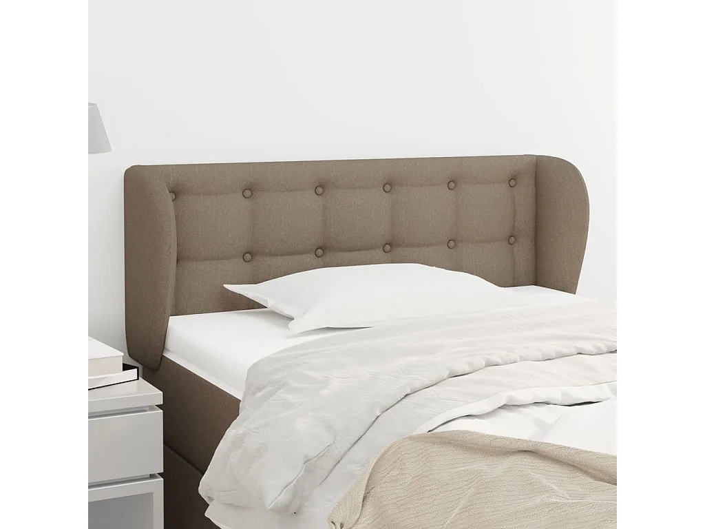 Hoofdbord | Hoofdeinde met randen 93x23x78/88 cm stof taupe