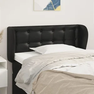 Hoofdbord | Hoofdeinde met randen 103x23x78/88 cm kunstleer zwart Hoofdbord | Hoofdeinde met randen 103x23x78/88 cm kunstleer zwart