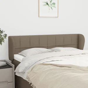 Hoofdbord | Hoofdeinde met randen 147x23x78/88 cm stof taupe Hoofdbord | Hoofdeinde met randen 147x23x78/88 cm stof taupe