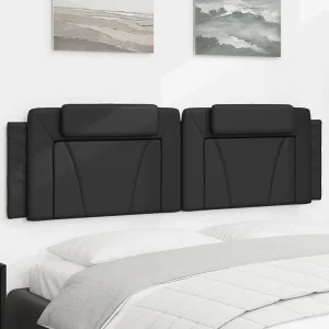 Hoofdbord | Hoofdbordkussen "Viana" 180 cm kunstleer zwart Hoofdbord | Hoofdbordkussen "Viana" 180 cm kunstleer zwart