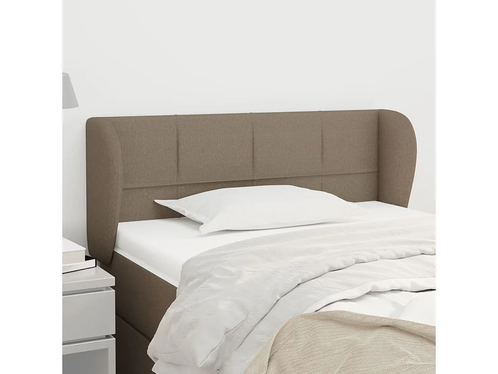 Hoofdbord | Hoofdeinde met randen 103x23x78/88 cm stof taupe