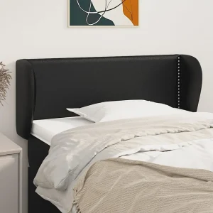 Hoofdbord | Hoofdeinde met randen 103x23x78/88 cm kunstleer zwart Hoofdbord | Hoofdeinde met randen 103x23x78/88 cm kunstleer zwart