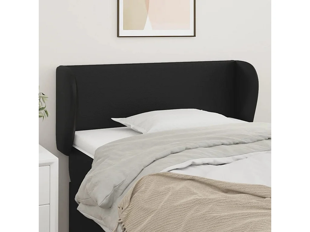 Hoofdbord | Hoofdeinde met randen 103x23x78/88 cm kunstleer zwart