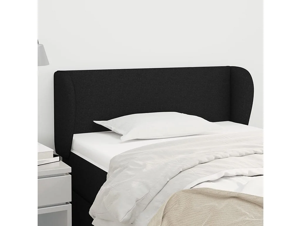 Hoofdbord | Hoofdeinde met randen 93x23x78/88 cm stof zwart