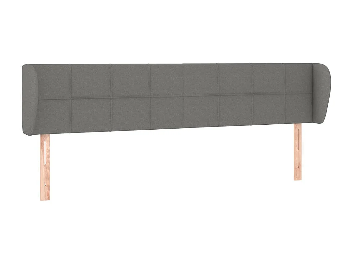 Hoofdbord | Hoofdeinde met randen 163x23x78/88 cm stof donkergrijs