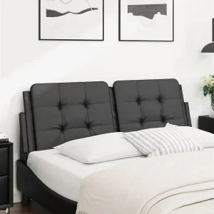Hoofdbord | Hoofdbordkussen "Zadar" 120 cm kunstleer zwart Hoofdbord | Hoofdbordkussen "Zadar" 120 cm kunstleer zwart