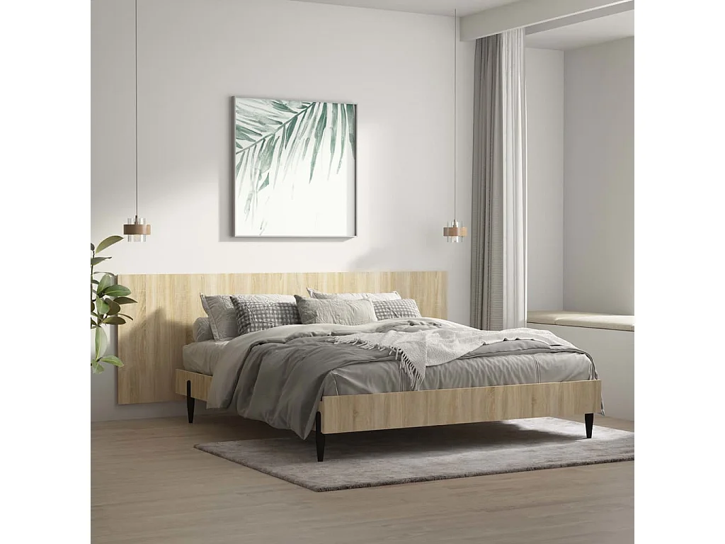 Hoofdbord | Hoofdeinde wandmodel 240x1,5x80 cm bewerkt hout sonoma eiken