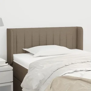 Hoofdbord | Hoofdeinde met randen 103x16x78/88 cm stof taupe Hoofdbord | Hoofdeinde met randen 103x16x78/88 cm stof taupe