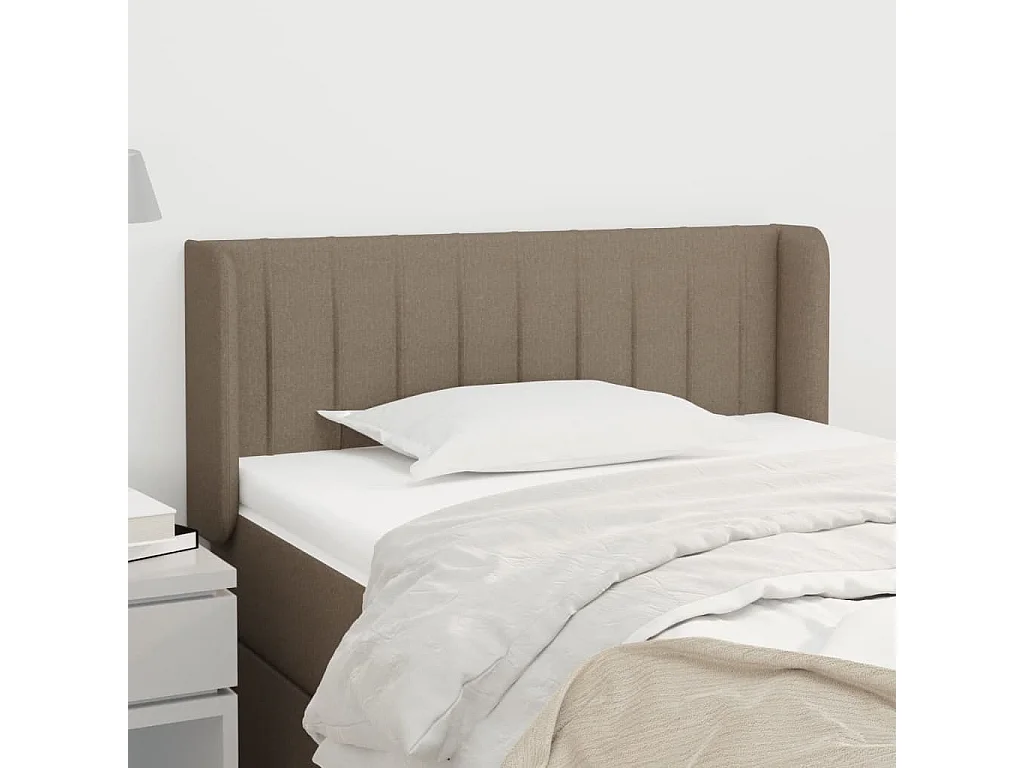 Hoofdbord | Hoofdeinde met randen 103x16x78/88 cm stof taupe