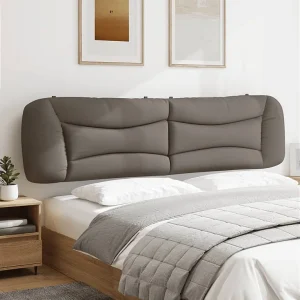 Hoofdbord | Hoofdbordkussen "Hvar" 200 cm stof taupe