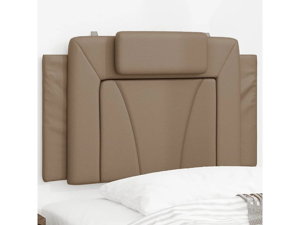Hoofdbord | Hoofdbordkussen "Viana" 80 cm kunstleer cappuccinokleurig