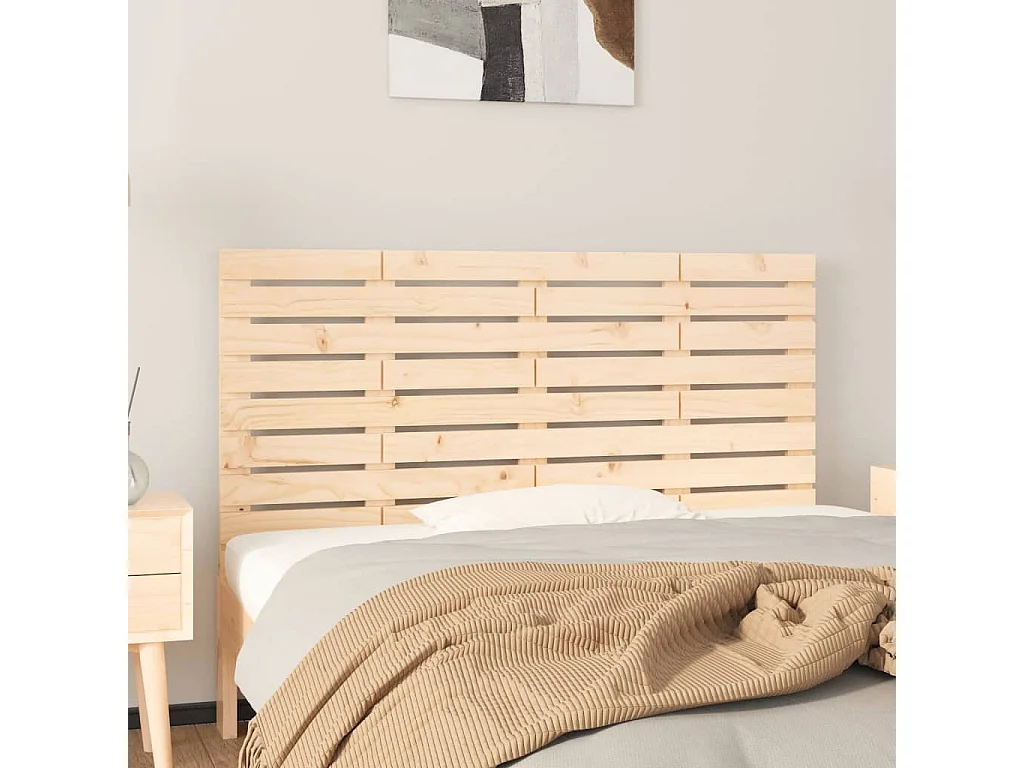 Hoofdbord | Hoofdeinde wandmontage 146x3x63 cm massief grenenhout