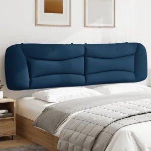 Hoofdbord | Hoofdbordkussen "Hvar" 200 cm stof blauw