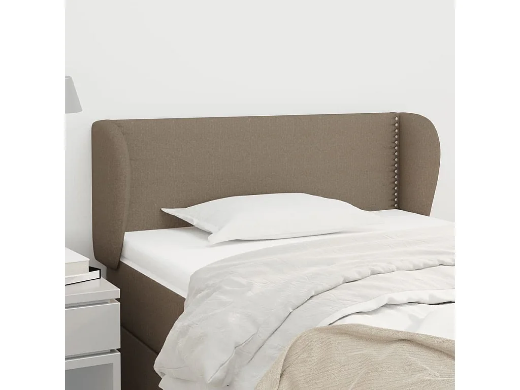 Hoofdbord | Hoofdeinde met randen 93x23x78/88 cm stof taupe