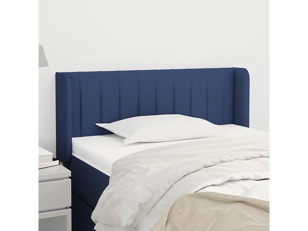 Hoofdbord | Hoofdeinde met randen 103x16x78/88 cm stof blauw