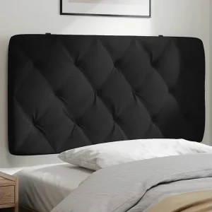 Hoofdbord | Hoofdbordkussen 100 cm fluweel zwart Hoofdbord | Hoofdbordkussen 100 cm fluweel zwart
