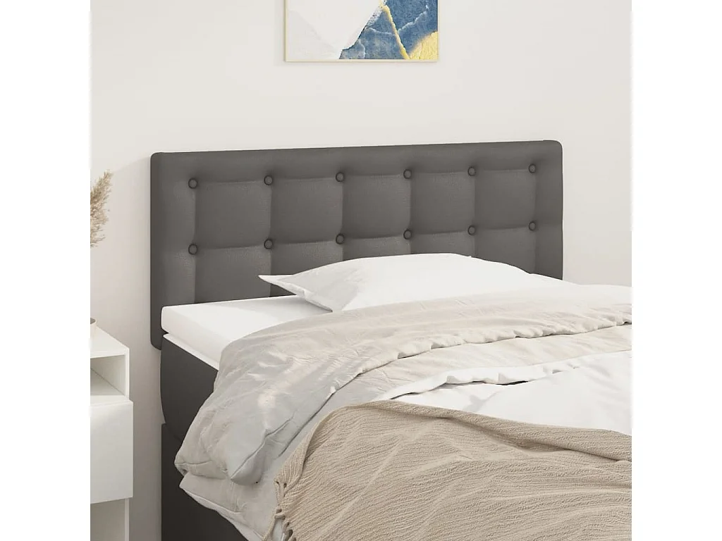 Hoofdbord | Hoofdeinde 100x5x78/88 cm kunstleer grijs