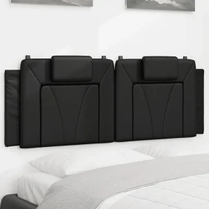 Hoofdbord | Hoofdbordkussen "Viana" 120 cm kunstleer zwart Hoofdbord | Hoofdbordkussen "Viana" 120 cm kunstleer zwart