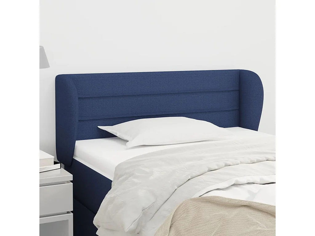 Hoofdbord | Hoofdeinde met randen 103x23x78/88 cm stof blauw