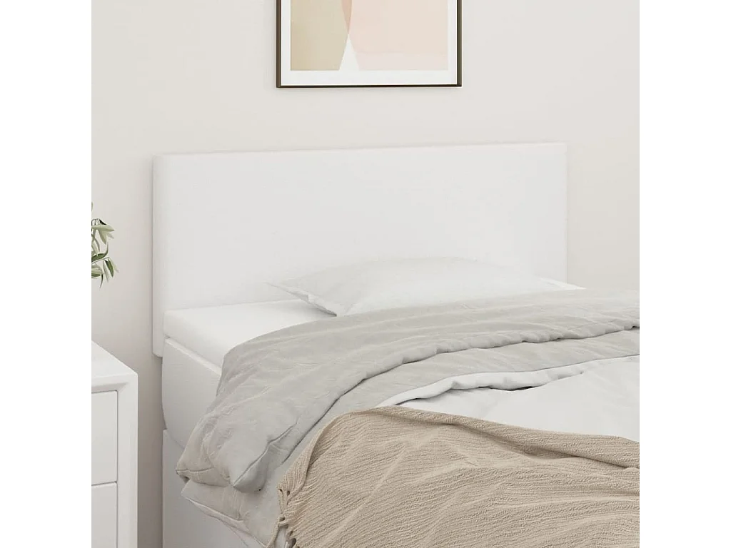 Hoofdbord | Hoofdeinde 100x5x78/88 cm kunstleer wit