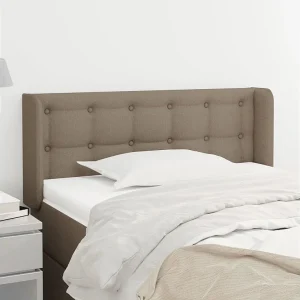 Hoofdbord | Hoofdeinde met randen 103x16x78/88 cm stof taupe Hoofdbord | Hoofdeinde met randen 103x16x78/88 cm stof taupe