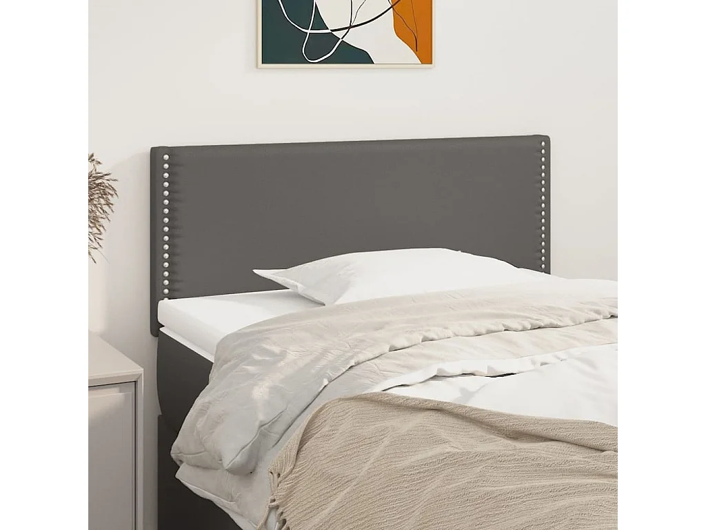 Hoofdbord | Hoofdeinde 80x5x78/88 cm kunstleer grijs