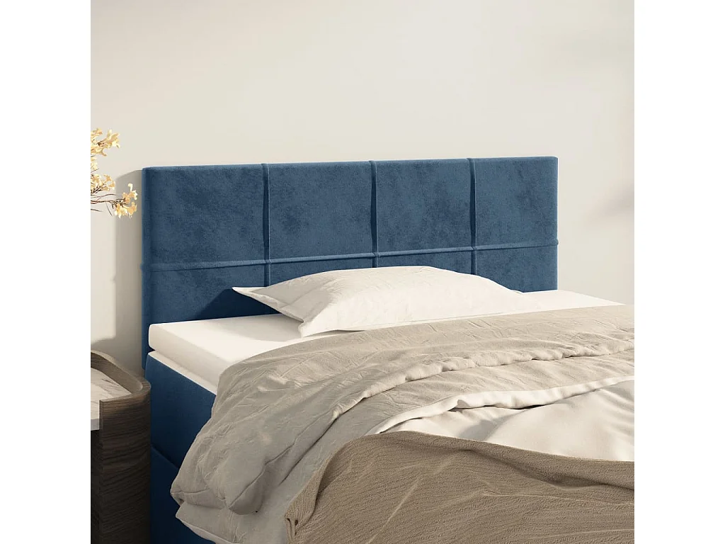 Hoofdbord | Hoofdeinde 80x5x78/88 cm fluweel donkerblauw