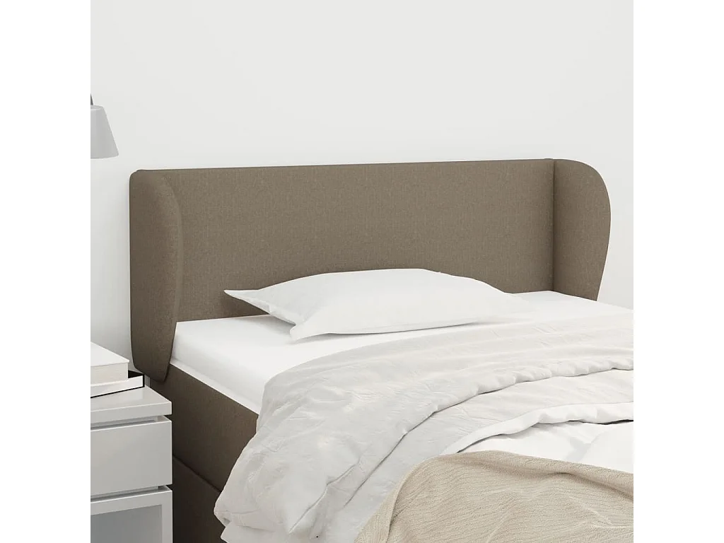 Hoofdbord | Hoofdeinde met randen 93x23x78/88 cm stof taupe