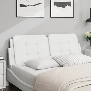 Hoofdbord | Hoofdbordkussen "Zadar" 140 cm kunstleer wit Hoofdbord | Hoofdbordkussen "Zadar" 140 cm kunstleer wit