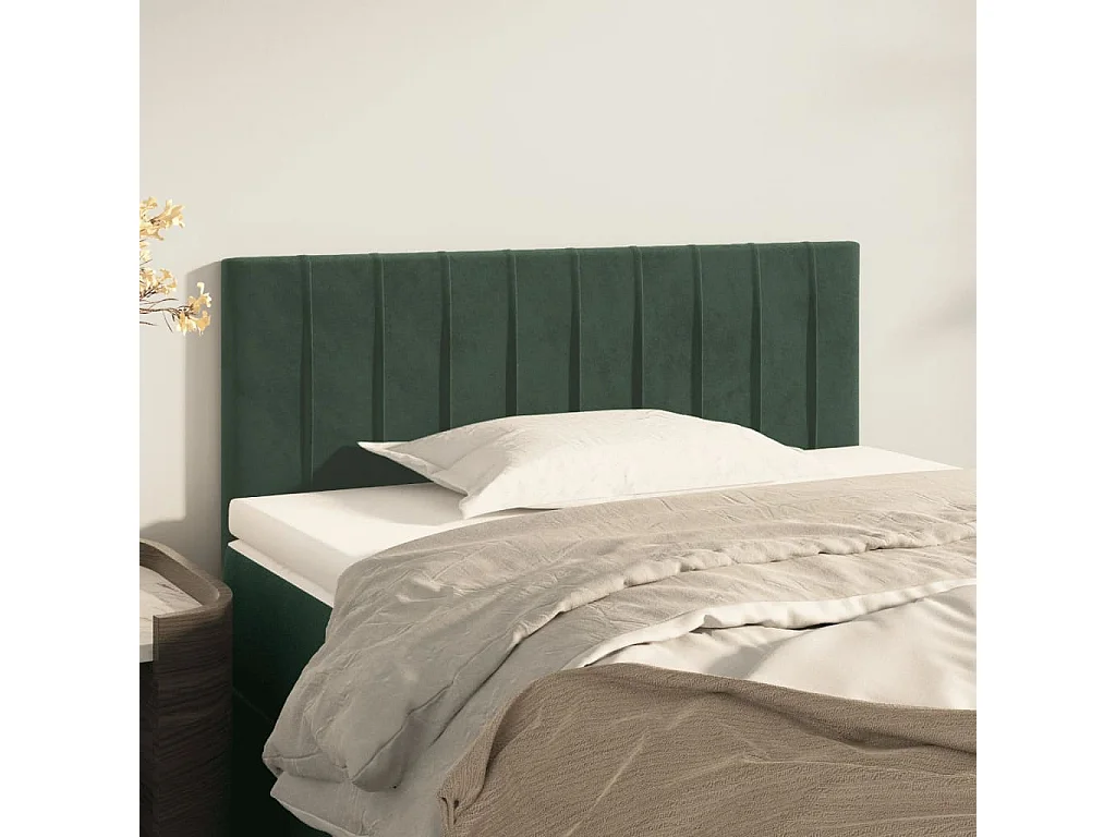 Hoofdbord | Hoofdeinde 80x5x78/88 cm fluweel donkergroen